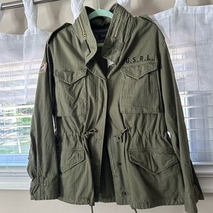 NWT Polo Ralph Lauren military style green fatigue Jacket